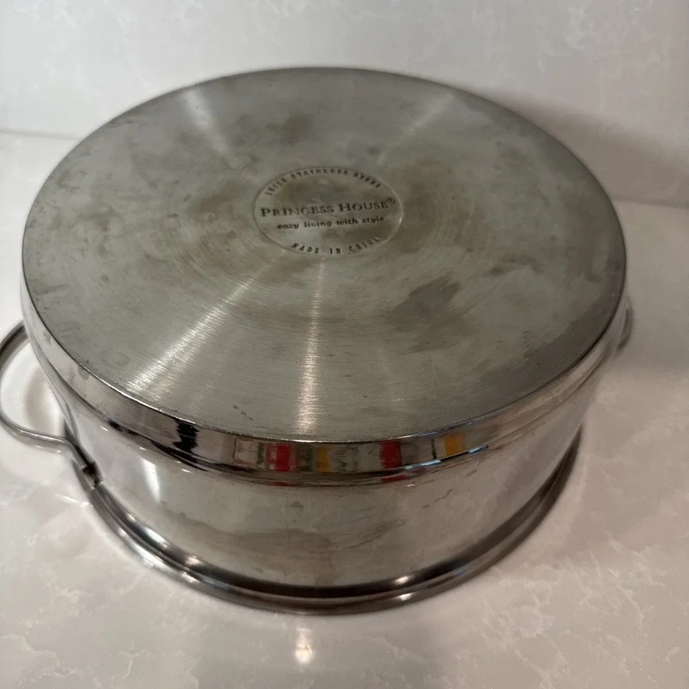 Princess House 4 Qt Pot Stainless Steele 18/10